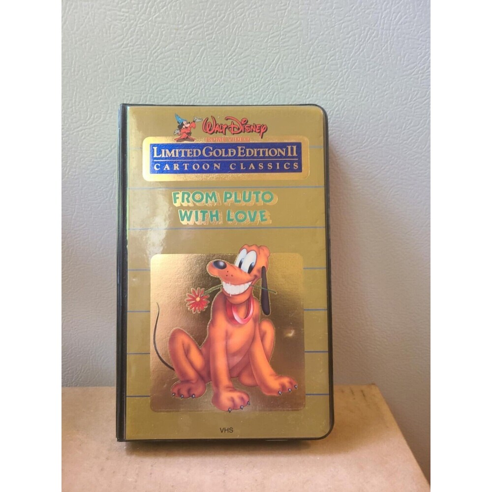 Walt Disney Limited Gold Edition Cartoon Classics From Pluto With Love VHS 1985